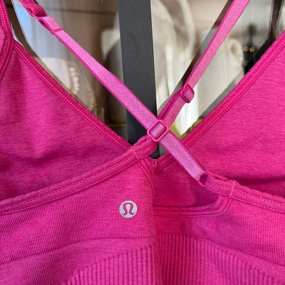 Lululemon Ebb To Street Bra Heathered Jewelled Magenta barbie pink sports tank - Picture 5 of 6
